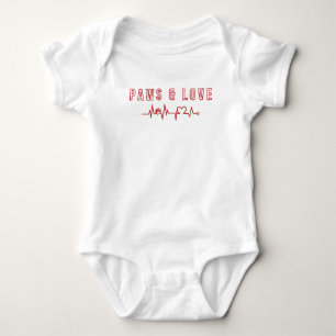 Paws & Love Cute Pet Lover Typography Animal lover Baby Bodysuit