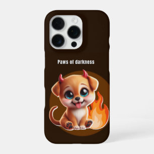 Paws of Darkness Fire Dog Phone Case – Glowing