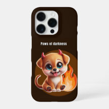 Paws of Darkness Fire Glow Dog Phone Case
