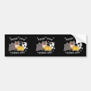 Paws Off! (Cats) Bumper Sticker