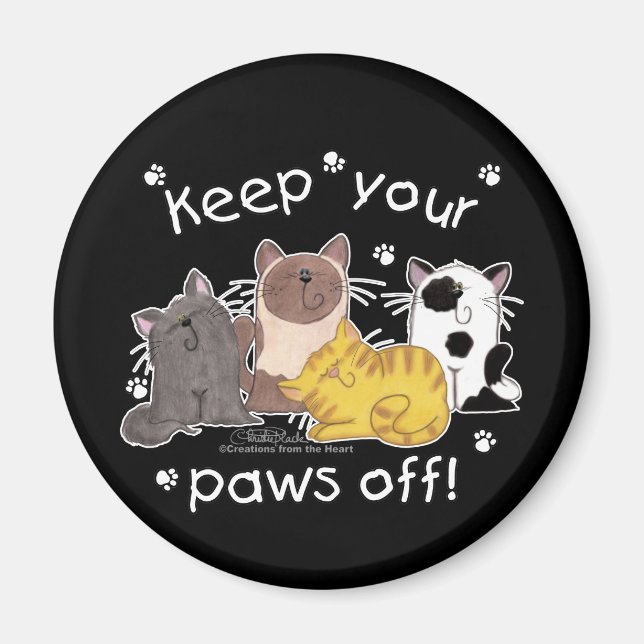 Paws Off! (Cats) Magnet (Front)