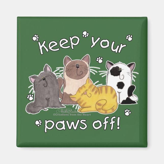 Paws Off! (Cats) Magnet (Front)