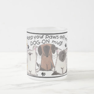 Paws Off! Frosted Glass Coffee Mug