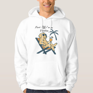 Paws Off I'm on Vacation Dog Hoodie