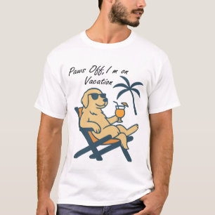 Paws Off I'm on Vacation Dog T-Shirt