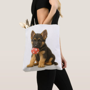 Paws Off My Ball – German Shepherd Pup Tote Bag