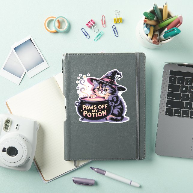 Paws Off My Potion, Kawaii Halloween Witch Cat Cla (iPad Cover)