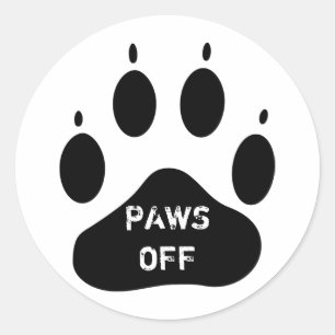 Paws Off Sticker