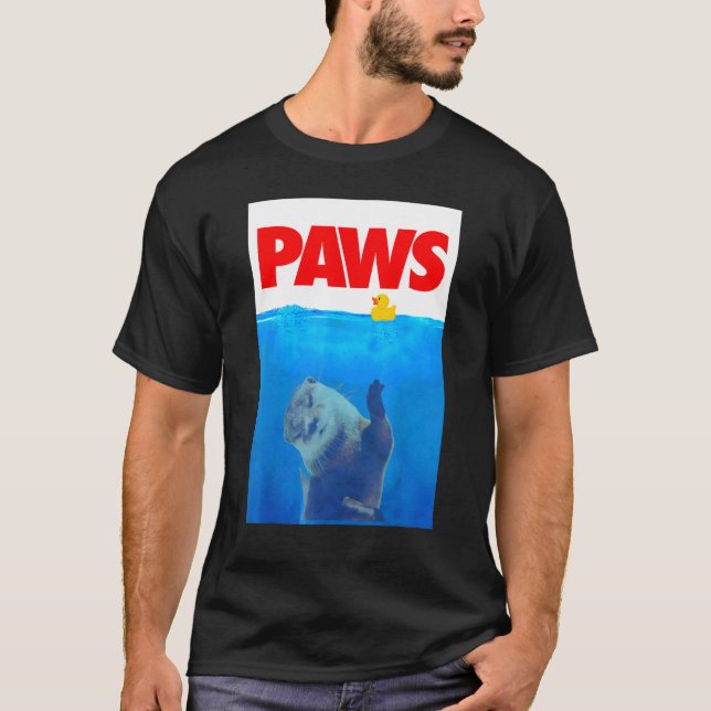 Paws Otter and Rubber Duck Cute  Otter  Parody Top (Front)