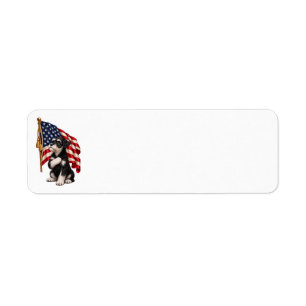 Paws Over Heart with American Flag
