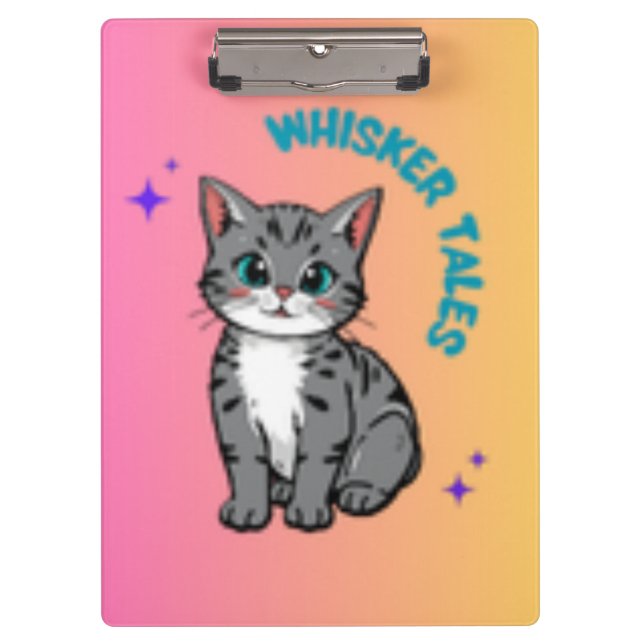 Paws & Pages – Cat Lover’s Clipboard (Front)
