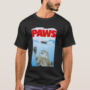 Paws Parody Cat Chasing a Cute Scared Mouse Funny T-Shirt