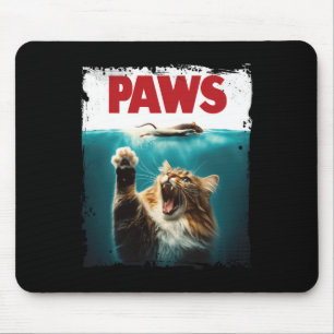 Paws Parody Cat Mouse Humourous Cat Chasing Mouse Mat