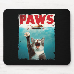Paws Parody Cat Mouse Humourous Cat Chasing Mouse  Mat