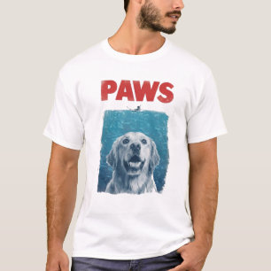 PAWS Parody Shark Movie Dog   Funny Ocean Dog  T-Shirt