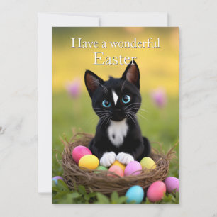 Paws, Pastels & Purrs: Felini’s Easter Nest Holiday Card