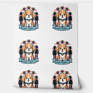 Paws Pefople Funny Dog & Human Equality Wall Mural
