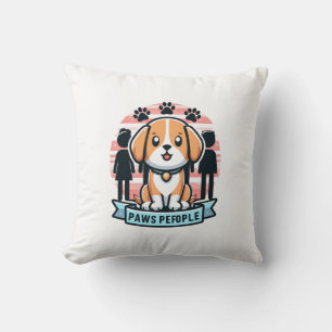 Paws Pefople Funny Dog Lover Home Decor Cushion
