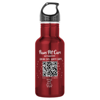 Paws Pet Care Pet Shop Logo Name  Barcode  532 Ml Water Bottle