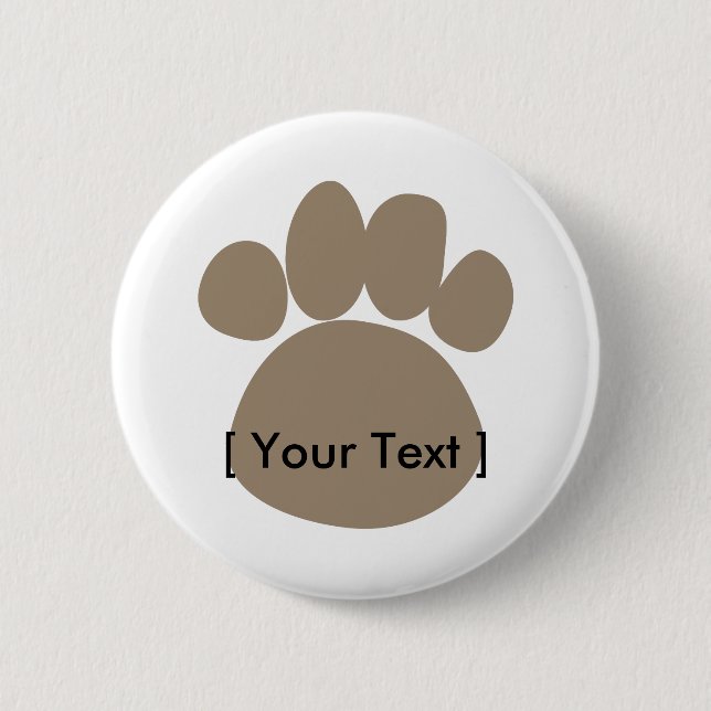Paws Pin Back Button (Front)