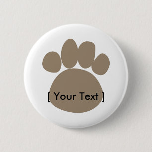 Paws Pin Back Button