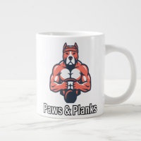 Paws & Planks Muscular Dog Fitness Poster