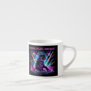 Paws Play Repeat DJ Cat Mug   Music Lover Funny Gi