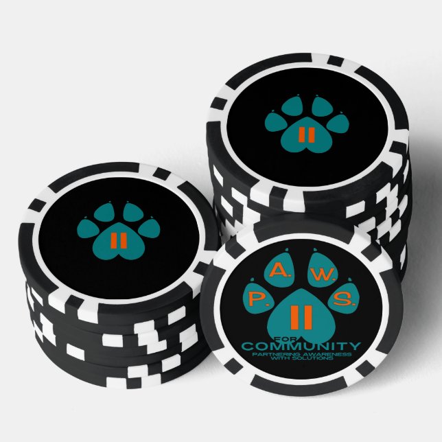 PAWS PLAYING CARDS POKER CHIPS (Stack)