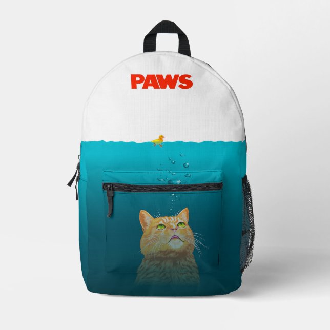 Paws!  printed backpack (Front)