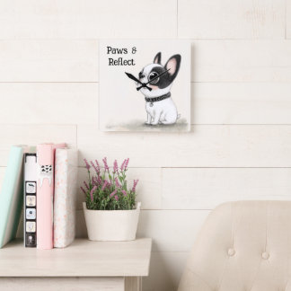 Paws & Reflect French Bulldog Wall Clock