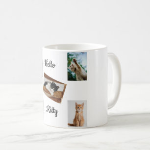 Paws & Relax: Adorable Black and White Cat Coffee Mug