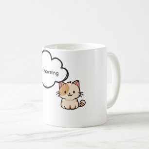 Paws & Relax: Adorable Black and White Cat Coffee Mug