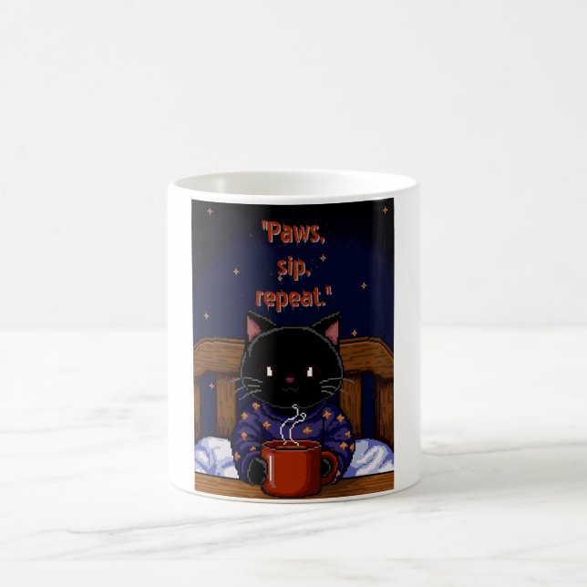 Paws, sip, repeat  coffee mug (Center)