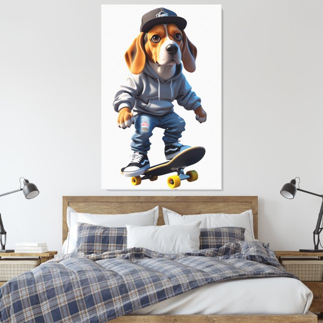 Paws % Swagger Canvas Print (Insitu(Bedroom))