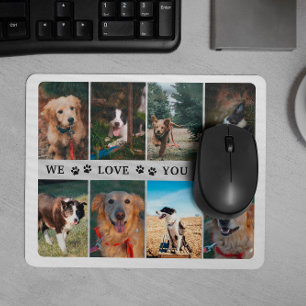 Paws We Love You Dad Photo Collage Mouse Mat