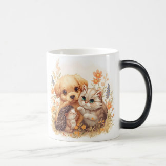 "Paws & Whiskers Mug: Adorable Animal Lover Design Magic Mug