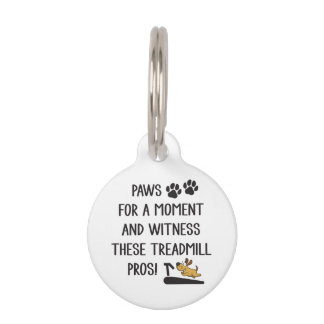 Paws & Witness These Treadmill Pros Pet Tag