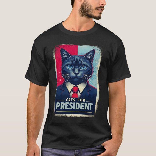 Pawsidential Campaign Unisex Softstyle Cats presid T-Shirt (Front)