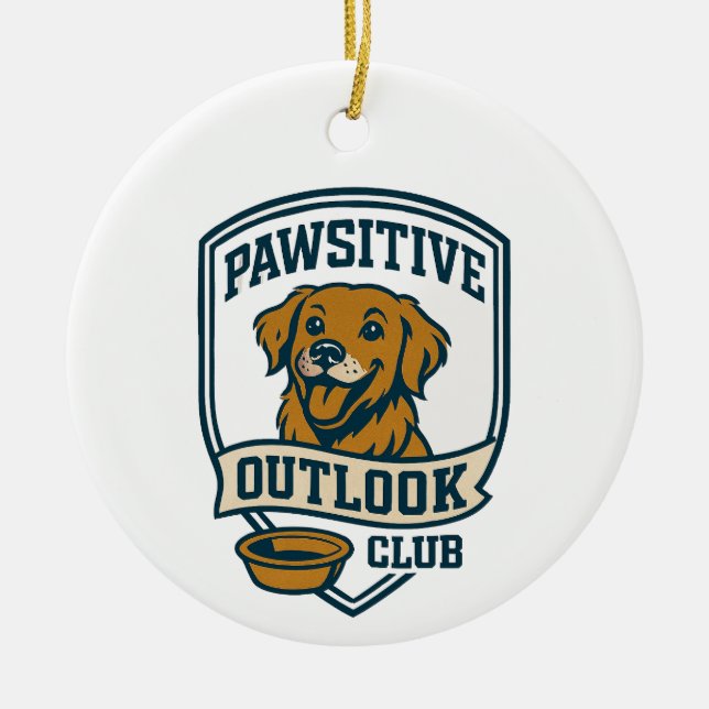 Pawsitive Outlook Club Christmas Ornament (Front)