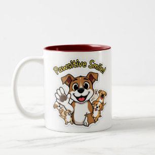 Pawsitive Smile Two-Tone Coffee Mug