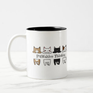 PAWsitive Thinking - Cat meme Mug
