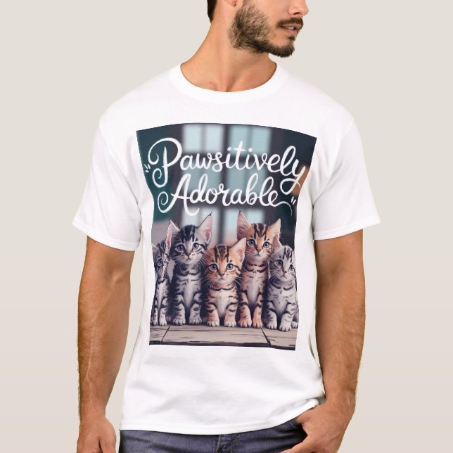 Pawsitively Adorable Kitten Tee – Wear Your Love f (Front)