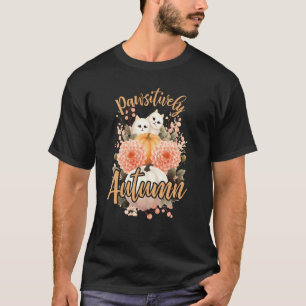 Pawsitively Autumn Cottagecore Cats Halloween Frie T-Shirt