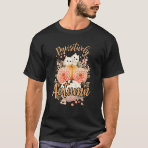 Pawsitively Autumn Cottagecore Cats Halloween Frie T-Shirt