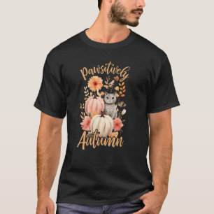 Pawsitively Autumn Cottagecore Cats Womens Fall Ha T-Shirt