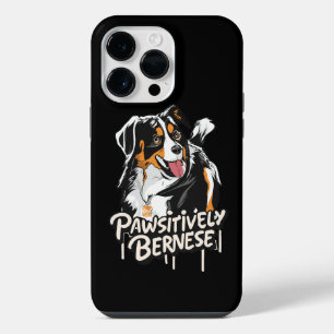 Pawsitively Bernese Graffiti - Bernese Dog Lovers iPhone 14 Pro Max Case