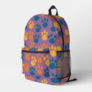 Pawsitively Cute Purple Printed Backpack
