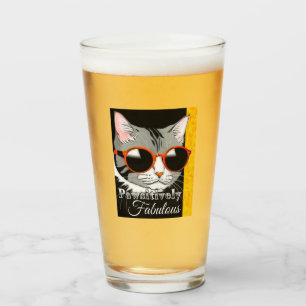 Pawsitively Fabulous Cat Glass