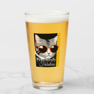Pawsitively Fabulous Cat Glass