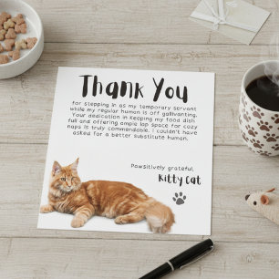Pawsitively Grateful Substitute Human Thank You OC Holiday Card